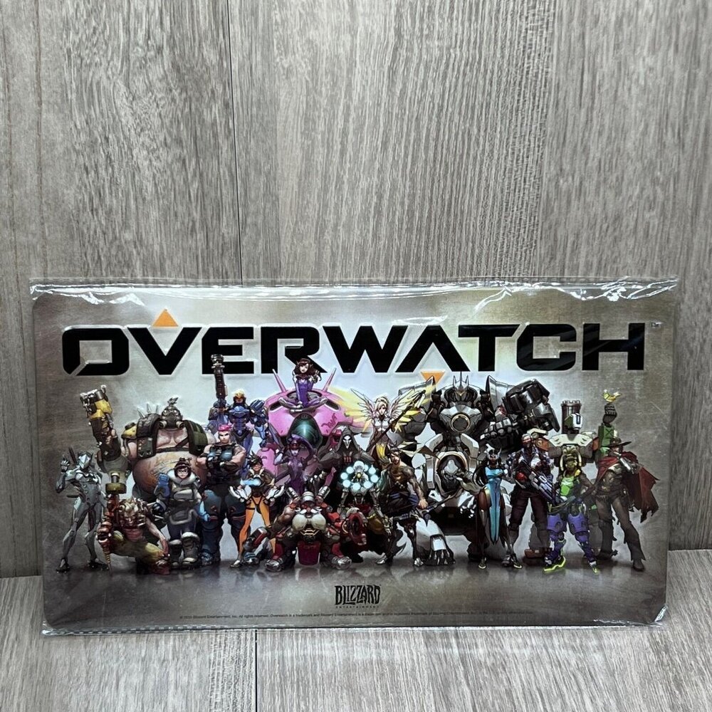 OVERWATCH GWP Blizzard Entertainment Art License Metal Plate Collectible- New